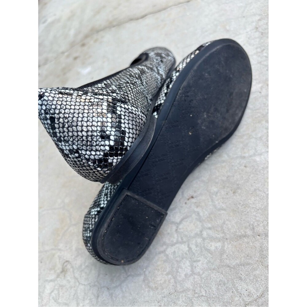 Vionic Caroll Ballet Flats Black Gray Snakeskin Leather Comfort Shoes Size 8 - Picture 6 of 7